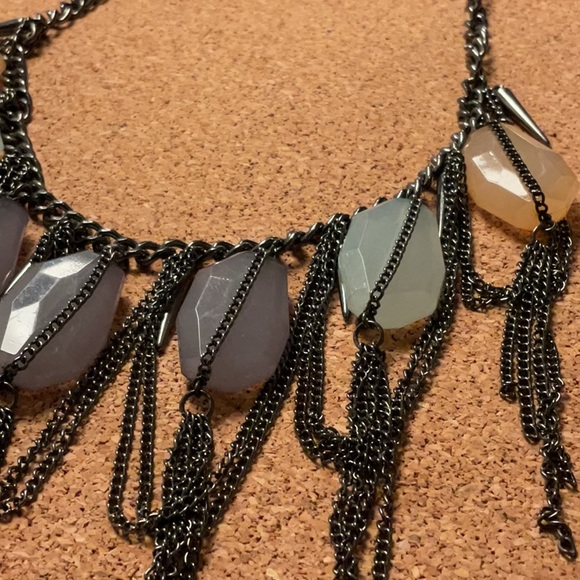 Bold Multicolor Fringe Necklace - Picture 4 of 4